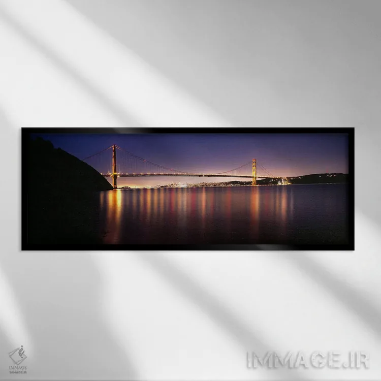 تابلو دکوراتیو Golden Gate Bridge, San Francisco Bay, San Francisco, C… اثر پانورامیک ایمجز - نمای قابدار مشکی