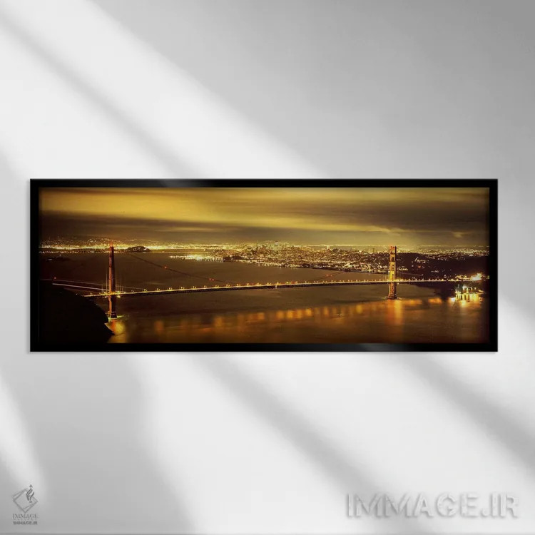 تابلو دکوراتیو Golden Gate Bridge, San Francisco, California, USA,پل م… اثر پانورامیک ایمجز - نمای قابدار مشکی