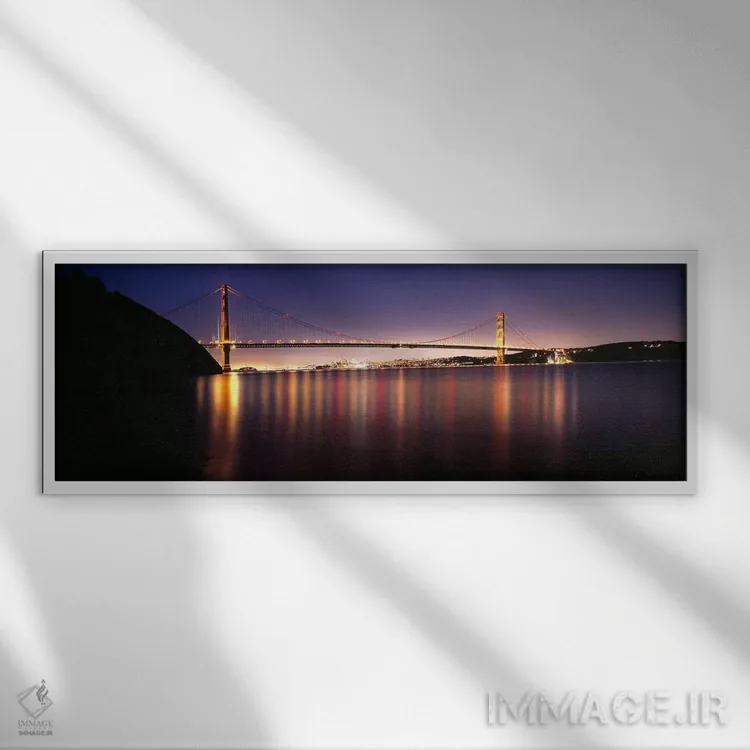 تابلو دکوراتیو Golden Gate Bridge, San Francisco Bay, San Francisco, C… اثر پانورامیک ایمجز - نمای قابدار سفید