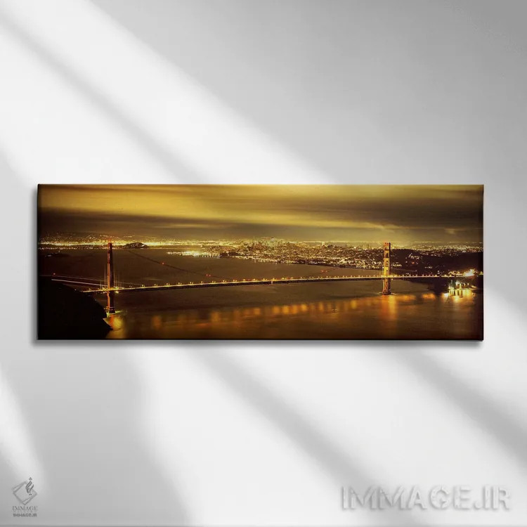تابلو دکوراتیو Golden Gate Bridge, San Francisco, California, USA,پل م… اثر پانورامیک ایمجز - نمای روبهرو روی دیوار