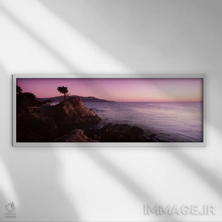 تابلو دکوراتیو Pebble Beach, Monterey County, California, USA,منظره سا… اثر پانورامیک ایمجز - نمای قابدار سفید