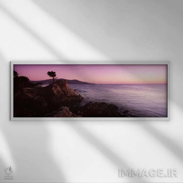 تابلو دکوراتیو Pebble Beach, Monterey County, California, USA,منظره سا… اثر پانورامیک ایمجز - نمای قابدار سفید
