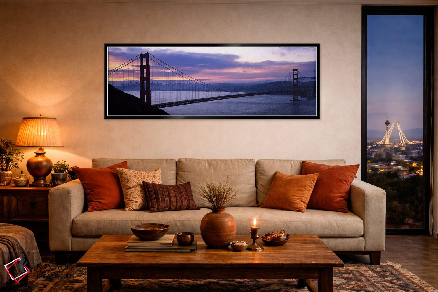 تابلو دکوراتیو Golden Gate Bridge, San Francisco, California, USA,سایه… اثر پانورامیک ایمجز - D5B