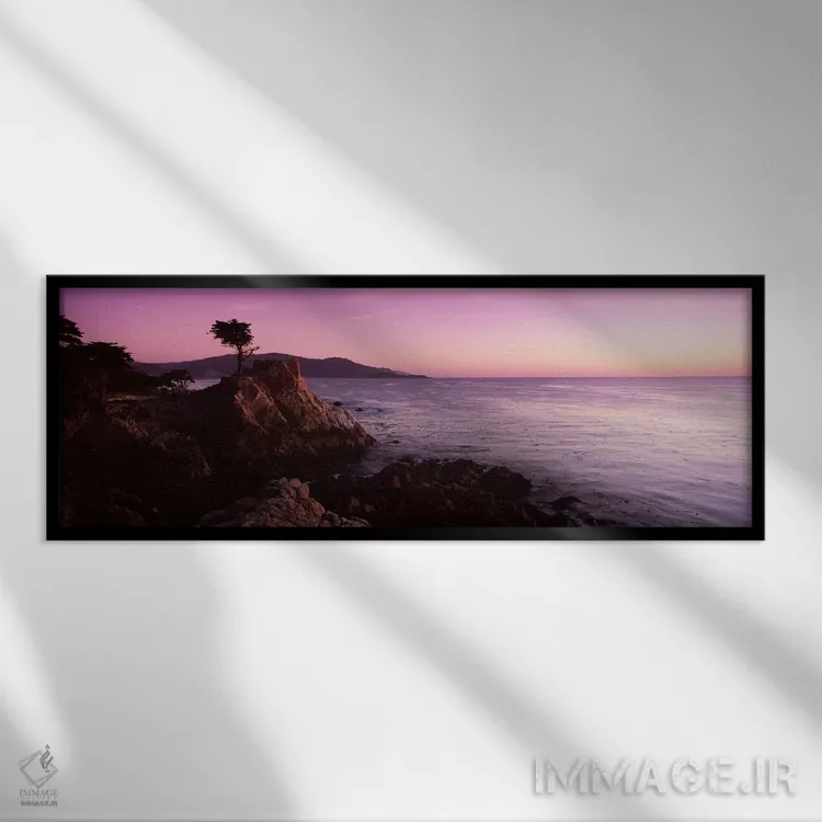 تابلو دکوراتیو Pebble Beach, Monterey County, California, USA,منظره سا… اثر پانورامیک ایمجز - نمای قابدار مشکی