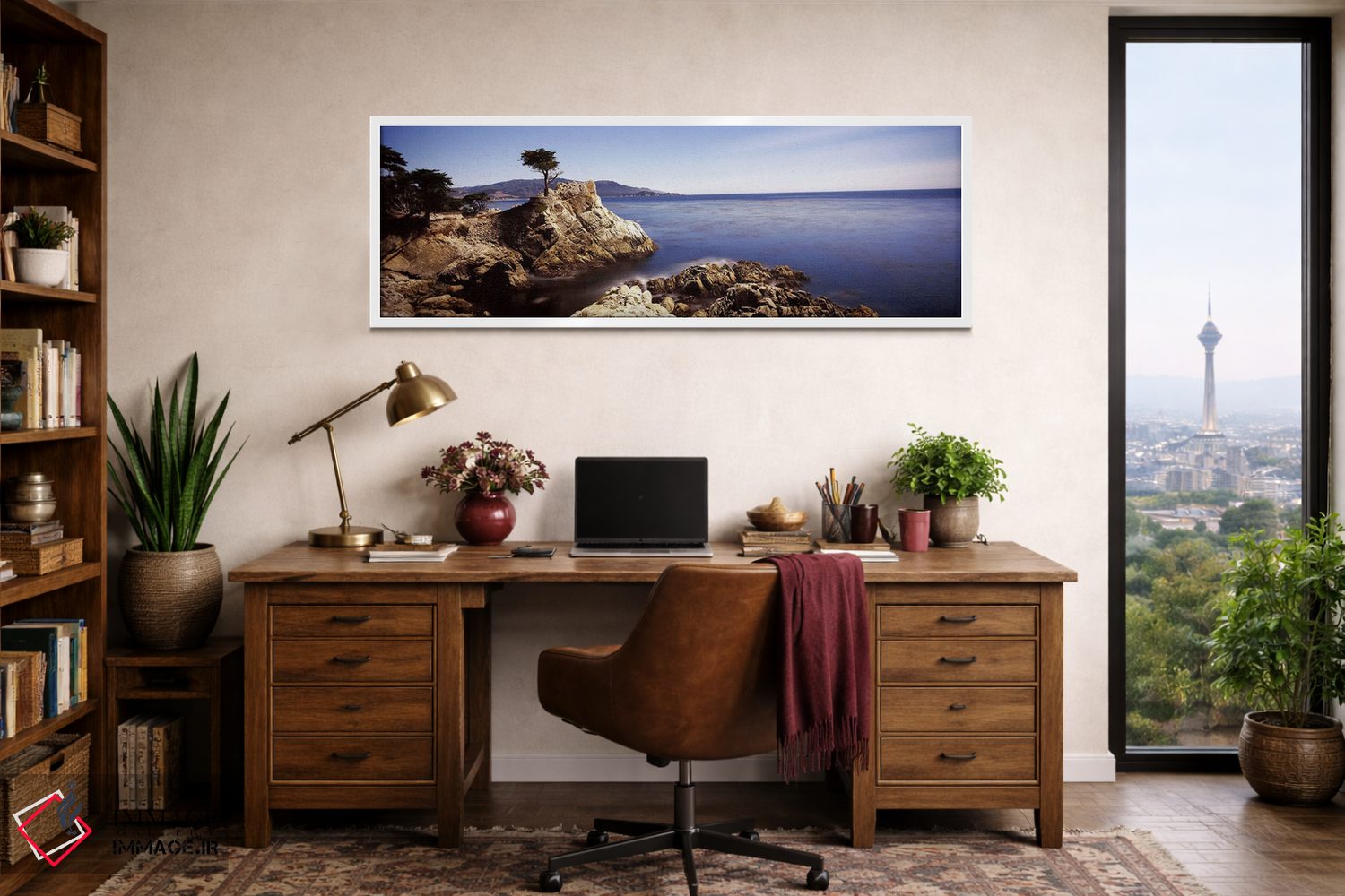 تابلو دکوراتیو Pebble Beach, Monterey County, California, USA,درخت سرو… اثر پانورامیک ایمجز - D1W