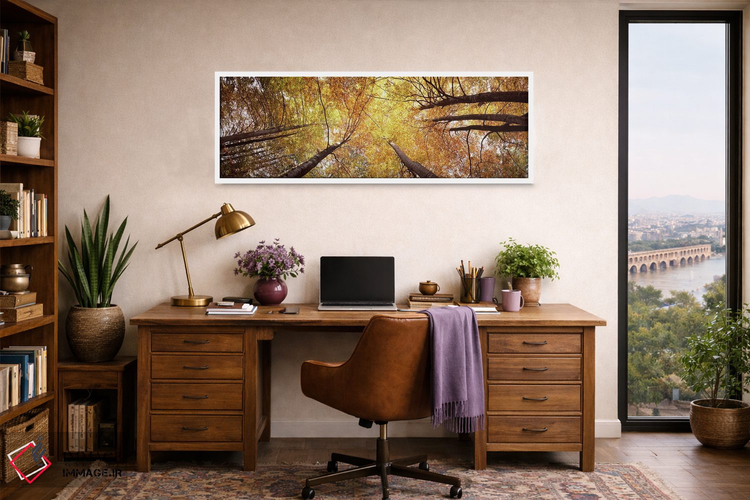 تابلو دکوراتیو Bavaria, Germany,نمای زاویه پایین از درختان، بایرن، آلم… اثر پانورامیک ایمجز - D1W