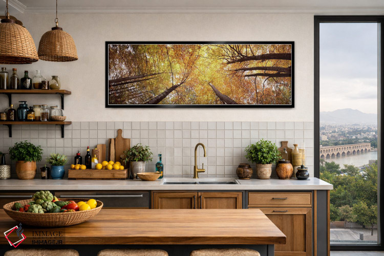 تابلو دکوراتیو Bavaria, Germany,نمای زاویه پایین از درختان، بایرن، آلم… اثر پانورامیک ایمجز - D4B