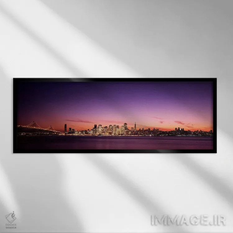 تابلو دکوراتیو Bay Bridge, San Francisco Bay, San Francisco, Californi… اثر پانورامیک ایمجز - نمای قابدار مشکی