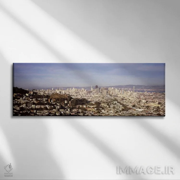 تابلو دکوراتیو San Francisco, California, USA #2,نمای زاویه بالا از یک… اثر پانورامیک ایمجز - نمای روبهرو روی دیوار