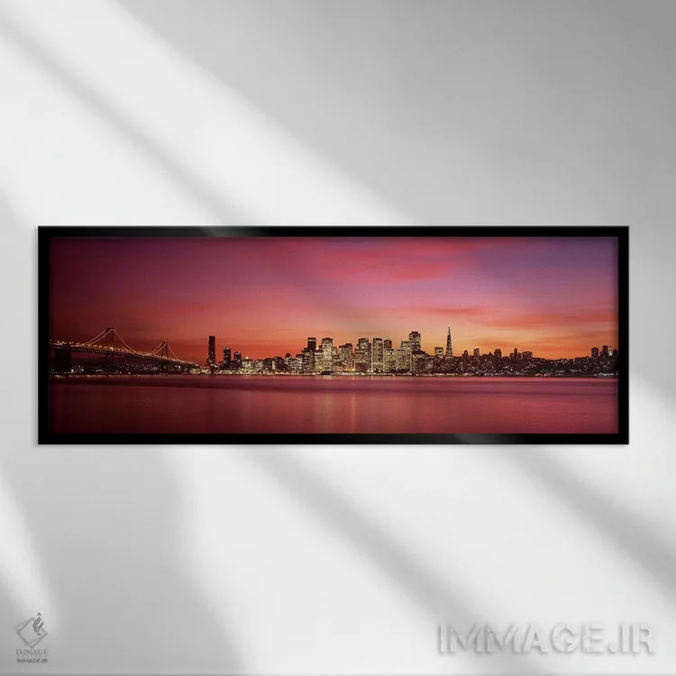 تابلو دکوراتیو San Francisco Bay, San Francisco, California, USA,پل مع… اثر پانورامیک ایمجز - نمای قابدار مشکی