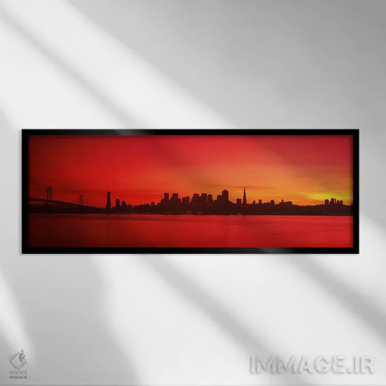 تابلو دکوراتیو Bay Bridge, San Francisco Bay, San Francisco, Californi… اثر پانورامیک ایمجز - نمای قابدار مشکی