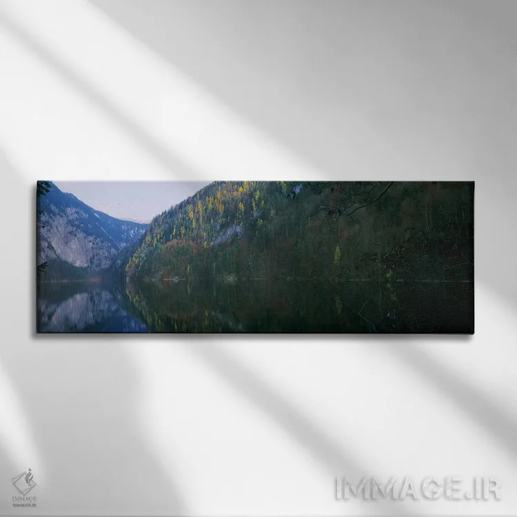 تابلو دکوراتیو Salzkammergut, Austria,دریاچه در مقابل کوه ها، دریاچه ت… اثر پانورامیک ایمجز - نمای روبهرو روی دیوار
