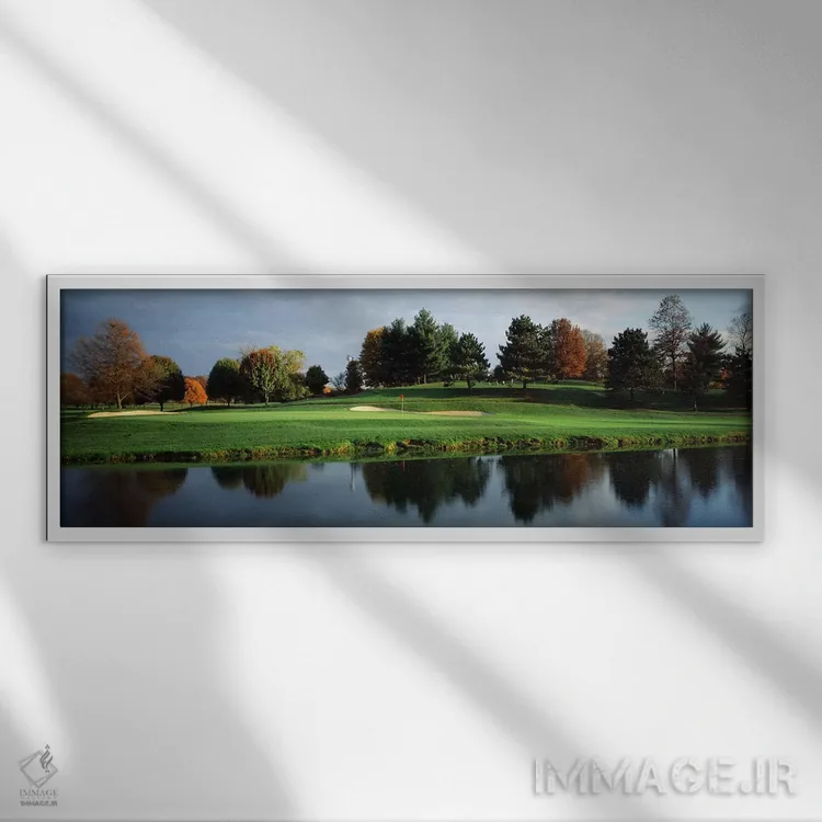 تابلو دکوراتیو 8th Hole, Westwood Country Club, Vienna, Fairfax County… اثر پانورامیک ایمجز - نمای قابدار سفید