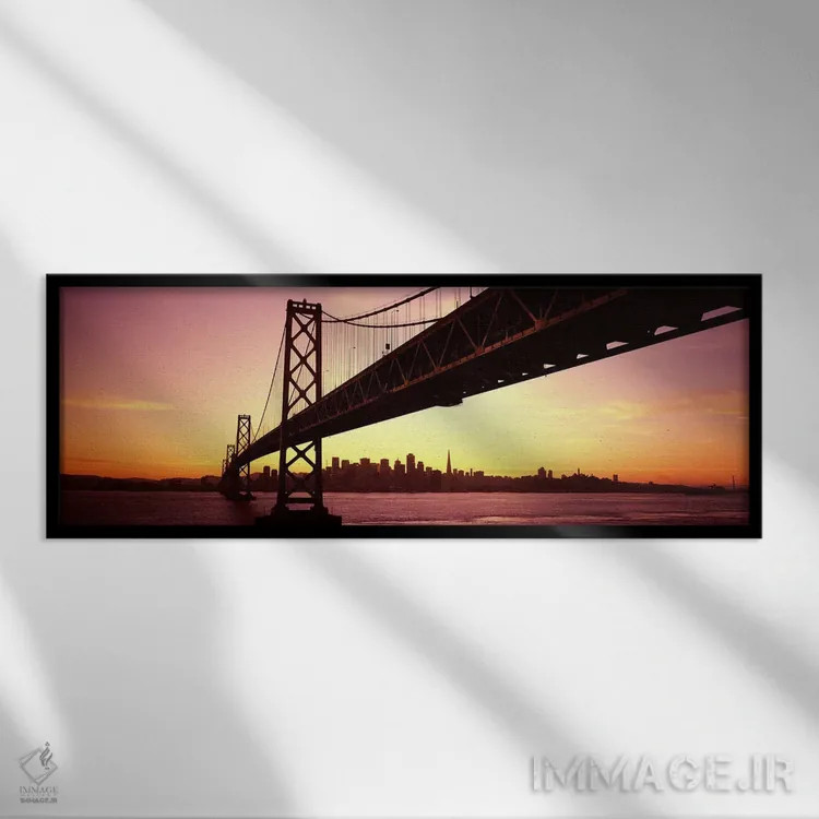 تابلو دکوراتیو San Francisco Bay, San Francisco, California, USA,پل بر… اثر پانورامیک ایمجز - نمای قابدار مشکی