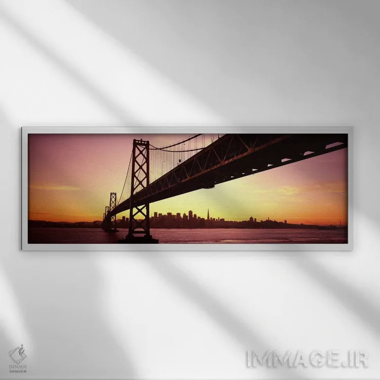 تابلو دکوراتیو San Francisco Bay, San Francisco, California, USA,پل بر… اثر پانورامیک ایمجز - نمای قابدار سفید