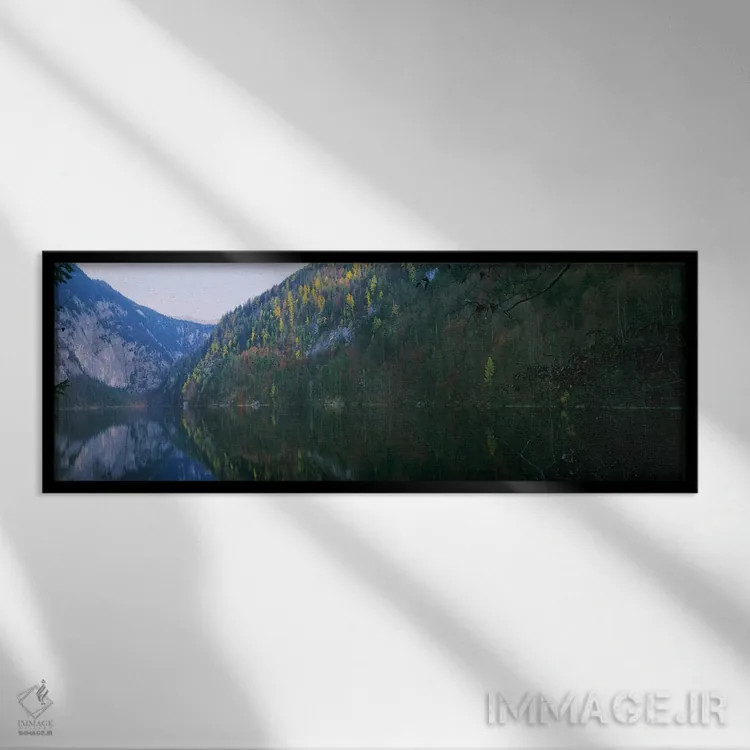 تابلو دکوراتیو Salzkammergut, Austria,دریاچه در مقابل کوه ها، دریاچه ت… اثر پانورامیک ایمجز - نمای قابدار مشکی