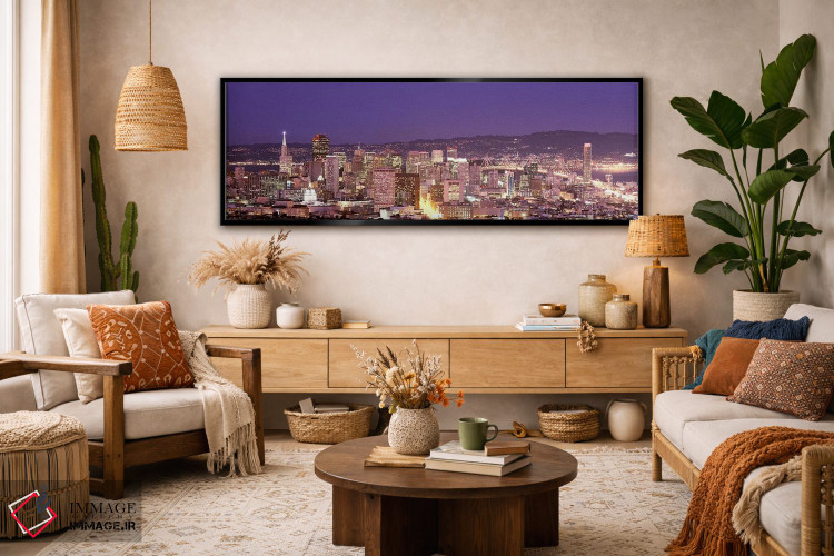 تابلو دکوراتیو San Francisco, California, USA,نمای زاویه بالا از شهر ه… اثر پانورامیک ایمجز - D2B