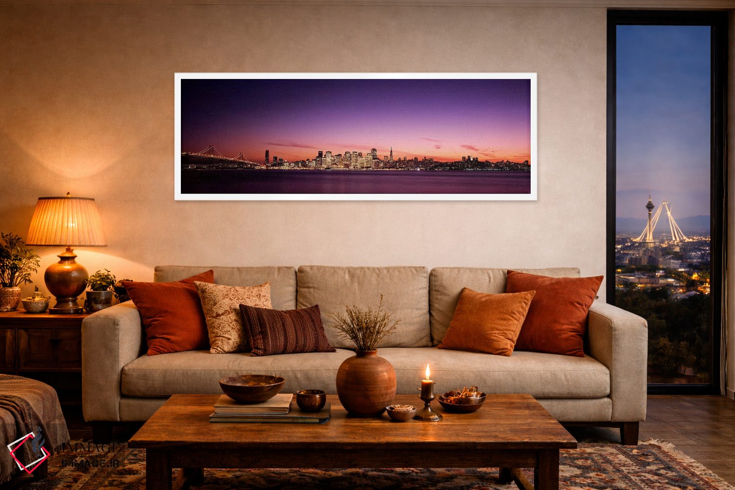 تابلو دکوراتیو Bay Bridge, San Francisco Bay, San Francisco, Californi… اثر پانورامیک ایمجز - D4W