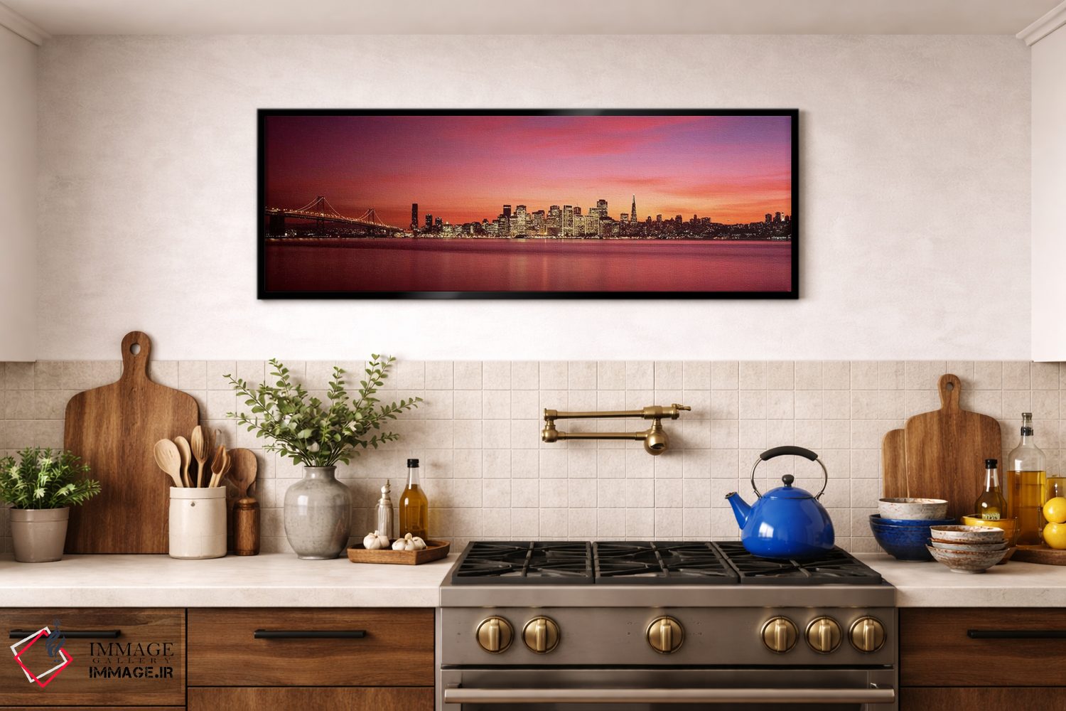 تابلو دکوراتیو San Francisco Bay, San Francisco, California, USA,پل مع… اثر پانورامیک ایمجز - D2B