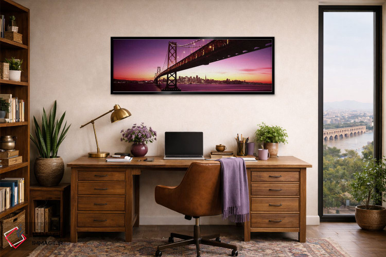 تابلو دکوراتیو Bay Bridge, San Francisco Bay, San Francisco, Californi… اثر پانورامیک ایمجز - D2B