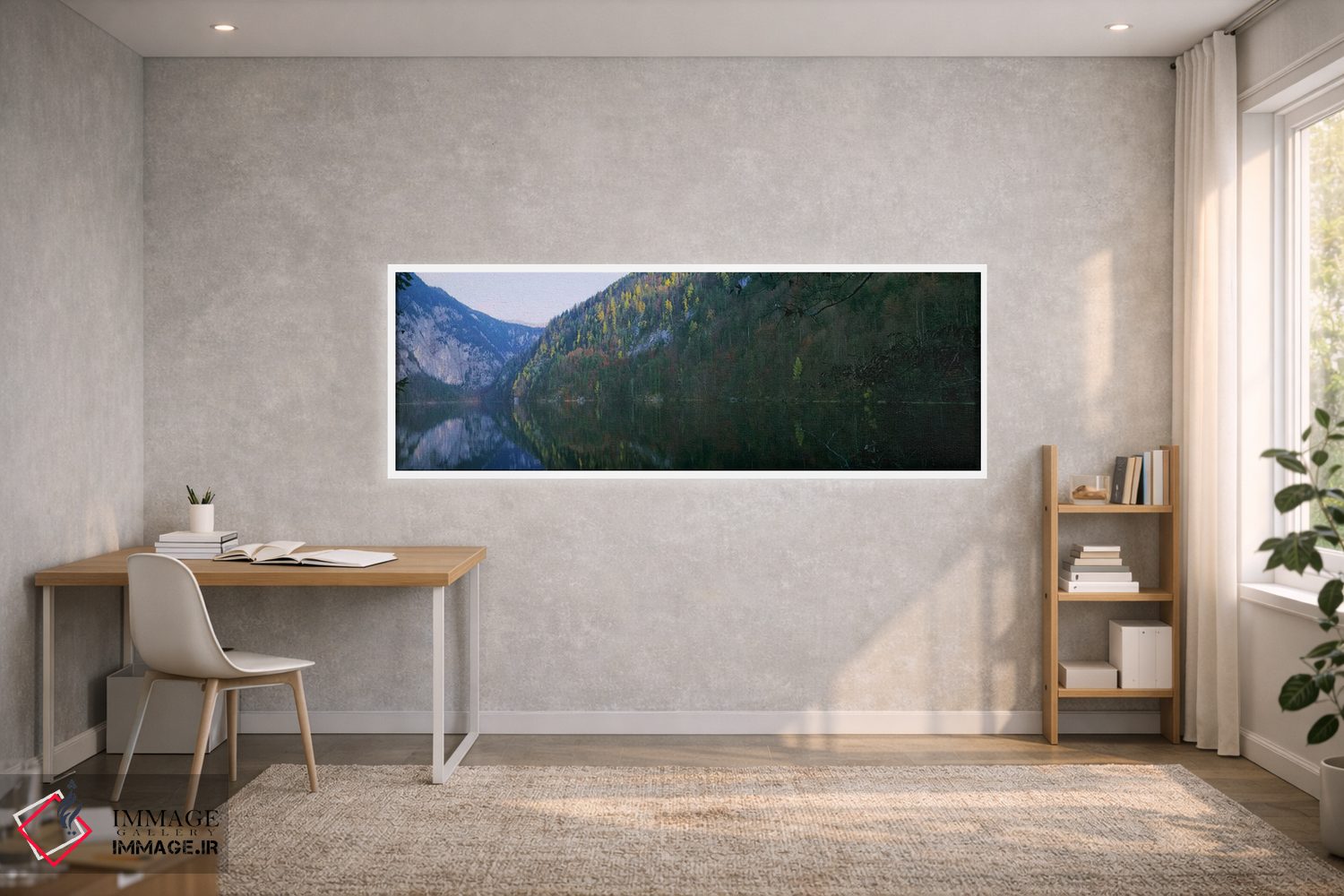 تابلو دکوراتیو Salzkammergut, Austria,دریاچه در مقابل کوه ها، دریاچه ت… اثر پانورامیک ایمجز - D1W