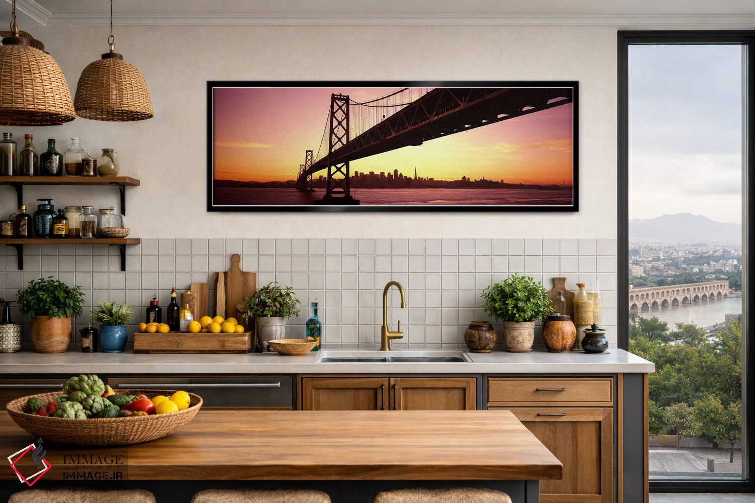 تابلو دکوراتیو San Francisco Bay, San Francisco, California, USA,پل بر… اثر پانورامیک ایمجز - D4B