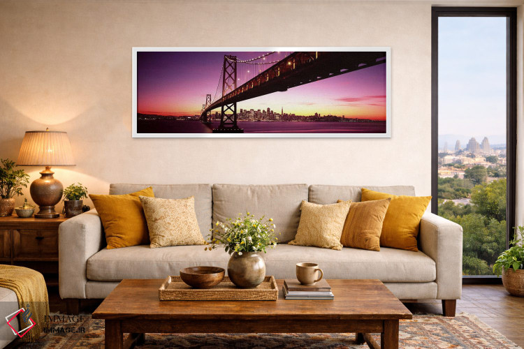 تابلو دکوراتیو Bay Bridge, San Francisco Bay, San Francisco, Californi… اثر پانورامیک ایمجز - D5W