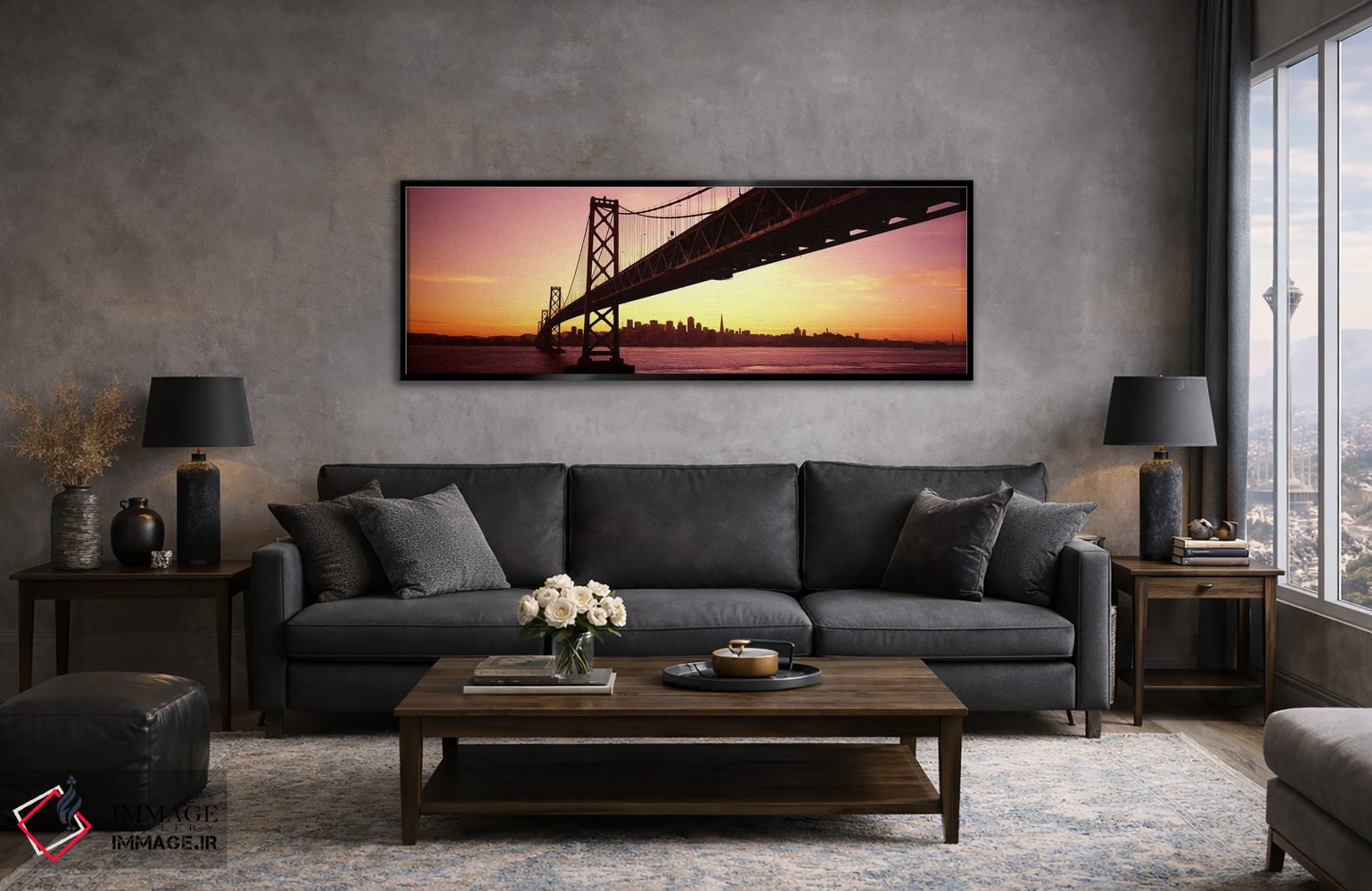 تابلو دکوراتیو San Francisco Bay, San Francisco, California, USA,پل بر… اثر پانورامیک ایمجز - D5B