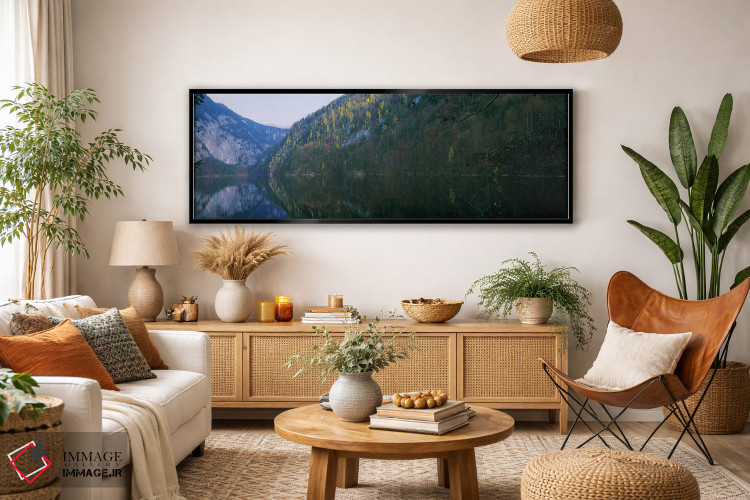 تابلو دکوراتیو Salzkammergut, Austria,دریاچه در مقابل کوه ها، دریاچه ت… اثر پانورامیک ایمجز - D4B