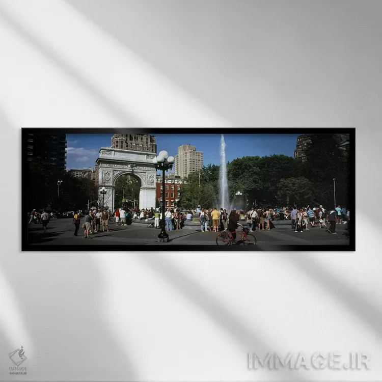 تابلو دکوراتیو Washington Square Arch, Washington Square Park, Manhatt… اثر پانورامیک ایمجز - نمای قابدار مشکی