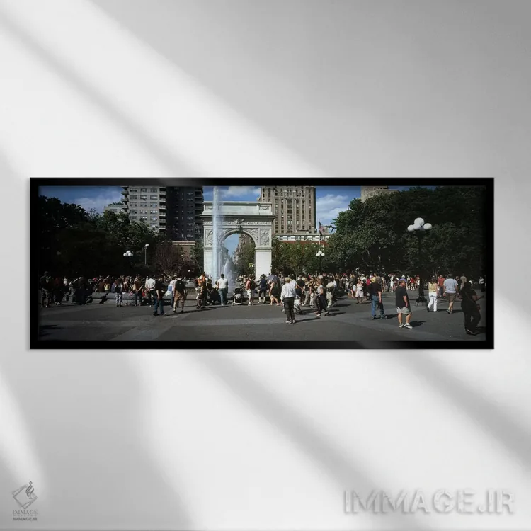 تابلو دکوراتیو Washington Square Park, Manhattan, New York City, New Y… اثر پانورامیک ایمجز - نمای قابدار مشکی