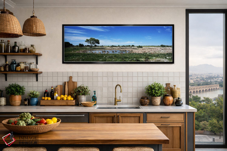 تابلو دکوراتیو Etosha National Park, Kunene Region, Namibia,حیوانات وح… اثر پانورامیک ایمجز - D4B
