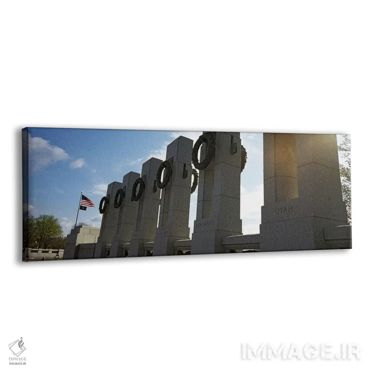 تابلو دکوراتیو National World War II Memorial, Washington DC, USA,ستون… اثر پانورامیک ایمجز - نمای پرسپکتیو محصول