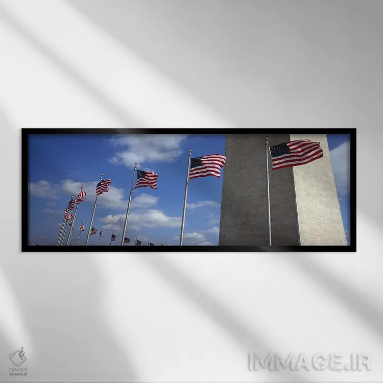 تابلو دکوراتیو Washington Monument, National Mall, Washington, D.C., U… اثر پانورامیک ایمجز - نمای قابدار مشکی