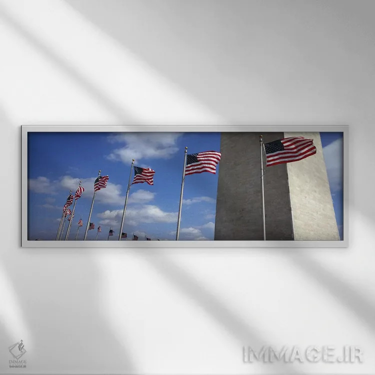 تابلو دکوراتیو Washington Monument, National Mall, Washington, D.C., U… اثر پانورامیک ایمجز - نمای قابدار سفید