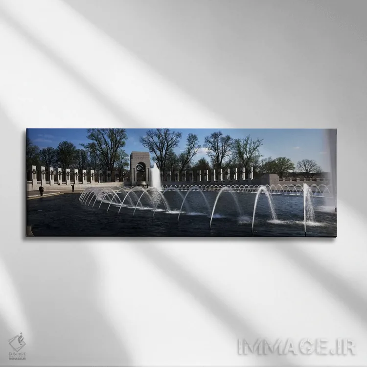 تابلو دکوراتیو National World War II Memorial, Washington DC, USA,فوار… اثر پانورامیک ایمجز - نمای روبهرو روی دیوار