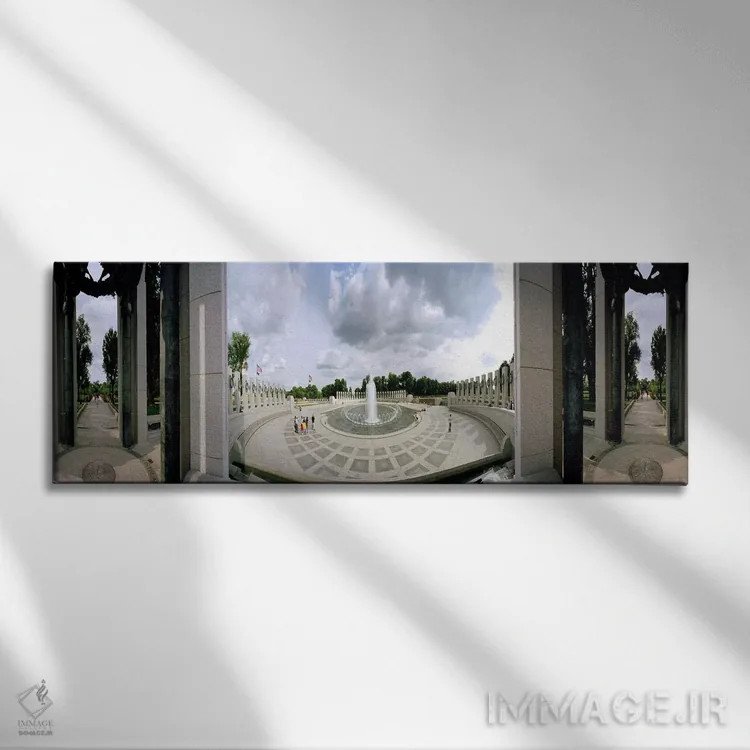 تابلو دکوراتیو National World War II Memorial, Washington DC, USA,نمای… اثر پانورامیک ایمجز - نمای روبهرو روی دیوار