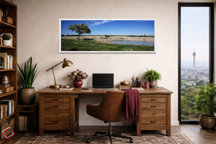 تابلو دکوراتیو Etosha National Park, Kunene Region, Namibia,حیوانات وح… اثر پانورامیک ایمجز - D1W