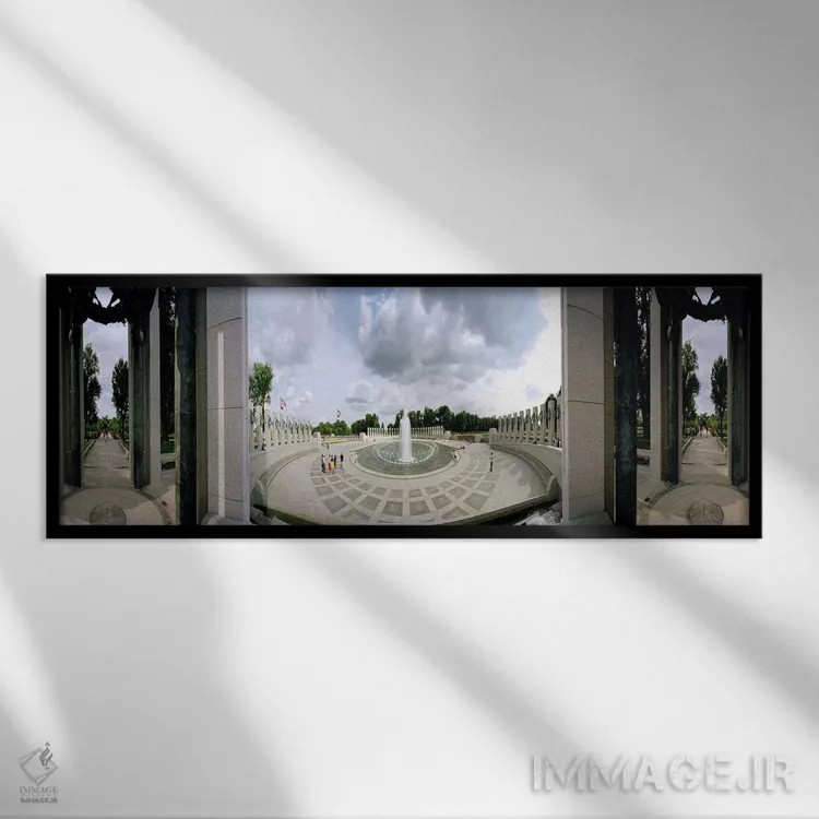 تابلو دکوراتیو National World War II Memorial, Washington DC, USA,نمای… اثر پانورامیک ایمجز - نمای قابدار مشکی