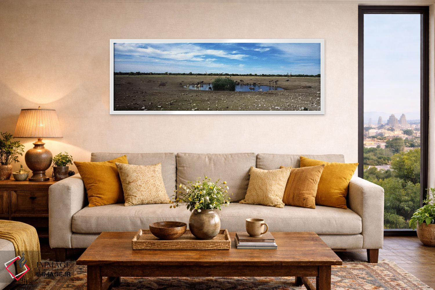 تابلو دکوراتیو Kunene Region, Namibia,حیوانات وحشی در برکه آب، پارک مل… اثر پانورامیک ایمجز - D5W