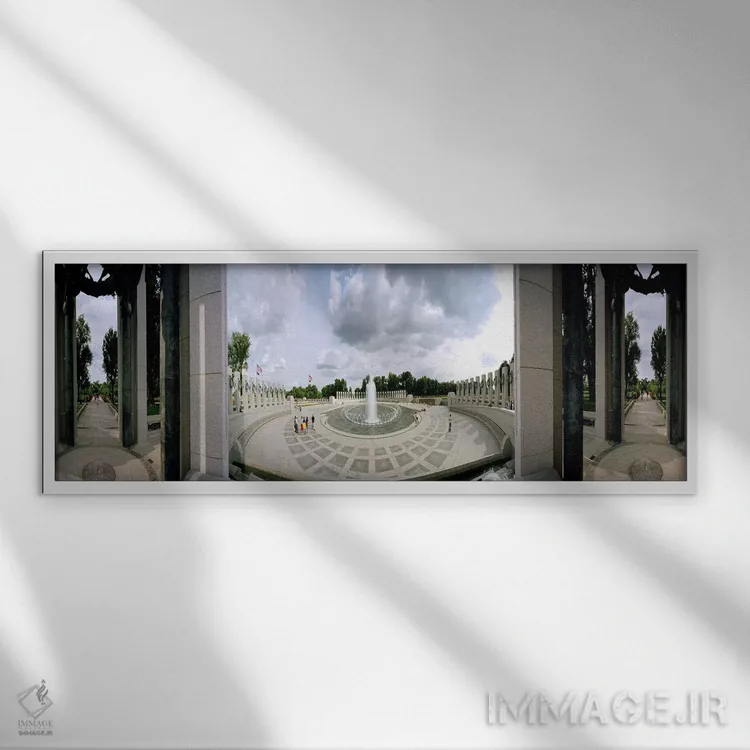 تابلو دکوراتیو National World War II Memorial, Washington DC, USA,نمای… اثر پانورامیک ایمجز - نمای قابدار سفید