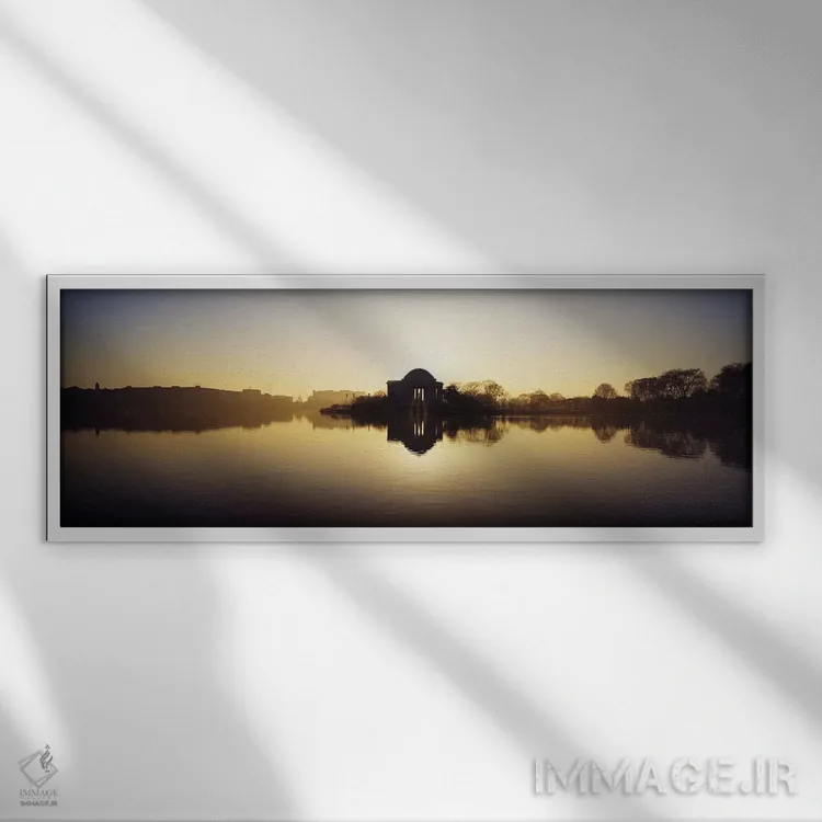 تابلو دکوراتیو Jefferson Memorial, Tidal Basin, Potomac River, Washing… اثر پانورامیک ایمجز - نمای قابدار سفید