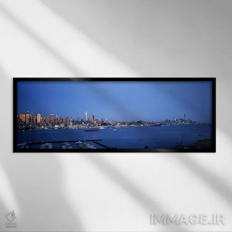 تابلو دکوراتیو New York City, New York State, USA,شهر از پارک همیلتون… اثر پانورامیک ایمجز - نمای قابدار مشکی