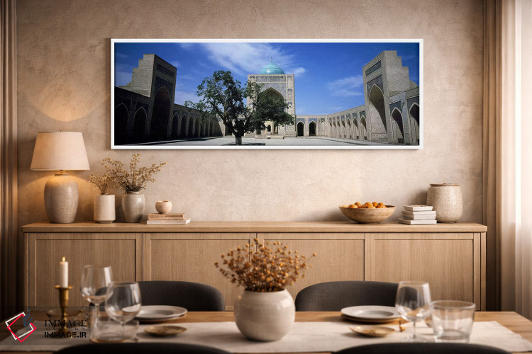 تابلو دکوراتیو Kalon Mosque, Bukhara, Uzbekistan,حیاط مسجد، مسجد کلان… اثر پانورامیک ایمجز - D2W
