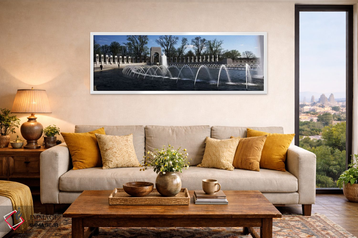 تابلو دکوراتیو National World War II Memorial, Washington DC, USA,فوار… اثر پانورامیک ایمجز - D5W