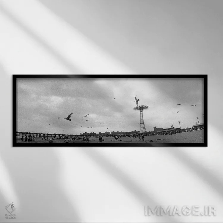 تابلو دکوراتیو Coney Island, Brooklyn, New York City, New York State… اثر پانورامیک ایمجز - نمای قابدار مشکی