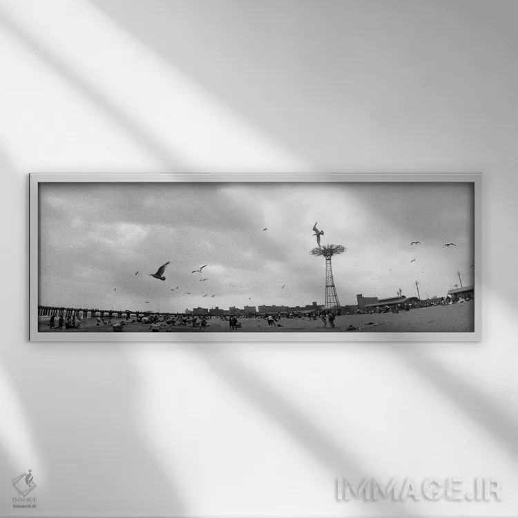 تابلو دکوراتیو Coney Island, Brooklyn, New York City, New York State… اثر پانورامیک ایمجز - نمای قابدار سفید