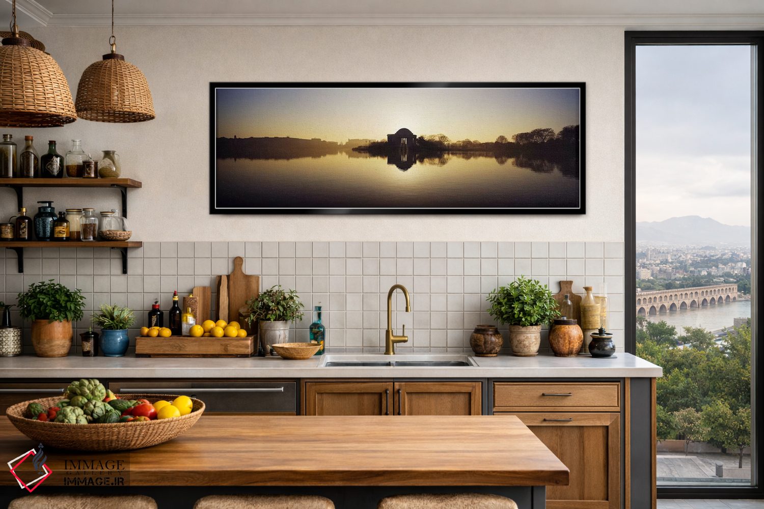 تابلو دکوراتیو Jefferson Memorial, Tidal Basin, Potomac River, Washing… اثر پانورامیک ایمجز - D4B