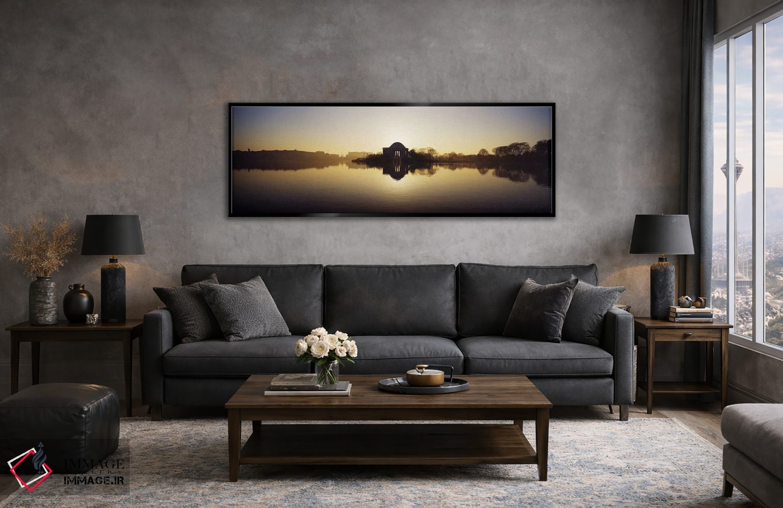 تابلو دکوراتیو Jefferson Memorial, Tidal Basin, Potomac River, Washing… اثر پانورامیک ایمجز - D6B