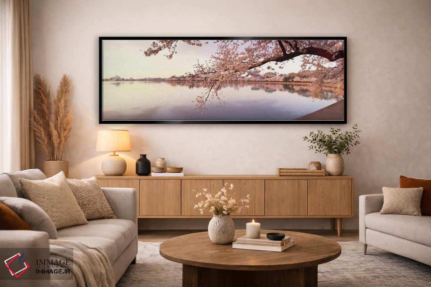 تابلو دکوراتیو Washington DC, USA,شکوفه های گیلاس در کنار دریاچه، واشن… اثر پانورامیک ایمجز - D5B